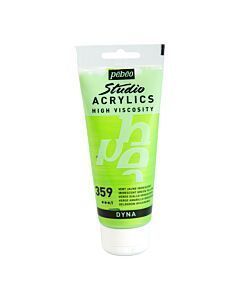 ACRYLIC STUDIO TUBE DE 100ml VERT JAUNE "PEBEO" REF: 832359